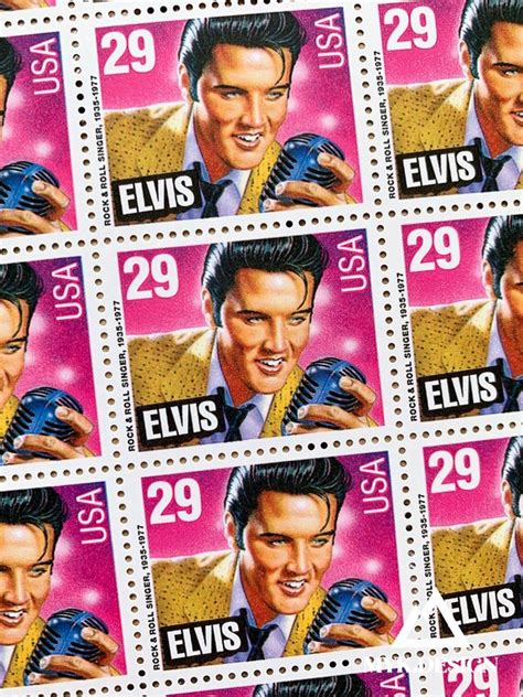 The advertising poster announcing the Elvis stamp vote that appeared in People Magazine. . Elvis postage stamp value